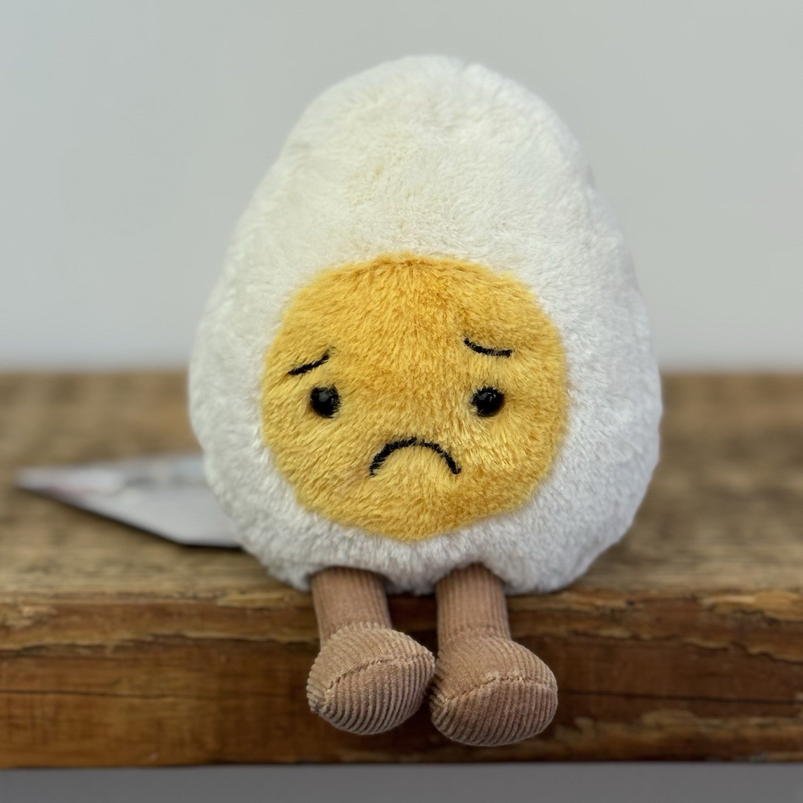 Jellycat Sorry Boiled Egg Soft Toy - Rare & Retired Sad Egg Plush Collectible 5"