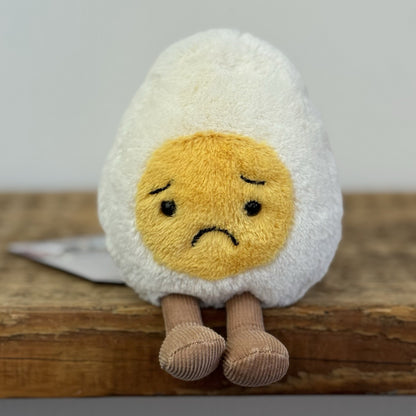 Jellycat Sorry Boiled Egg Soft Toy - Rare & Retired Sad Egg Plush Collectible 5"