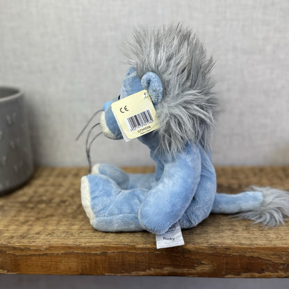 Blue Nose Friends Large Floppy Rocky Lion #15 11" Baby Blue Beanie Lion With Tag