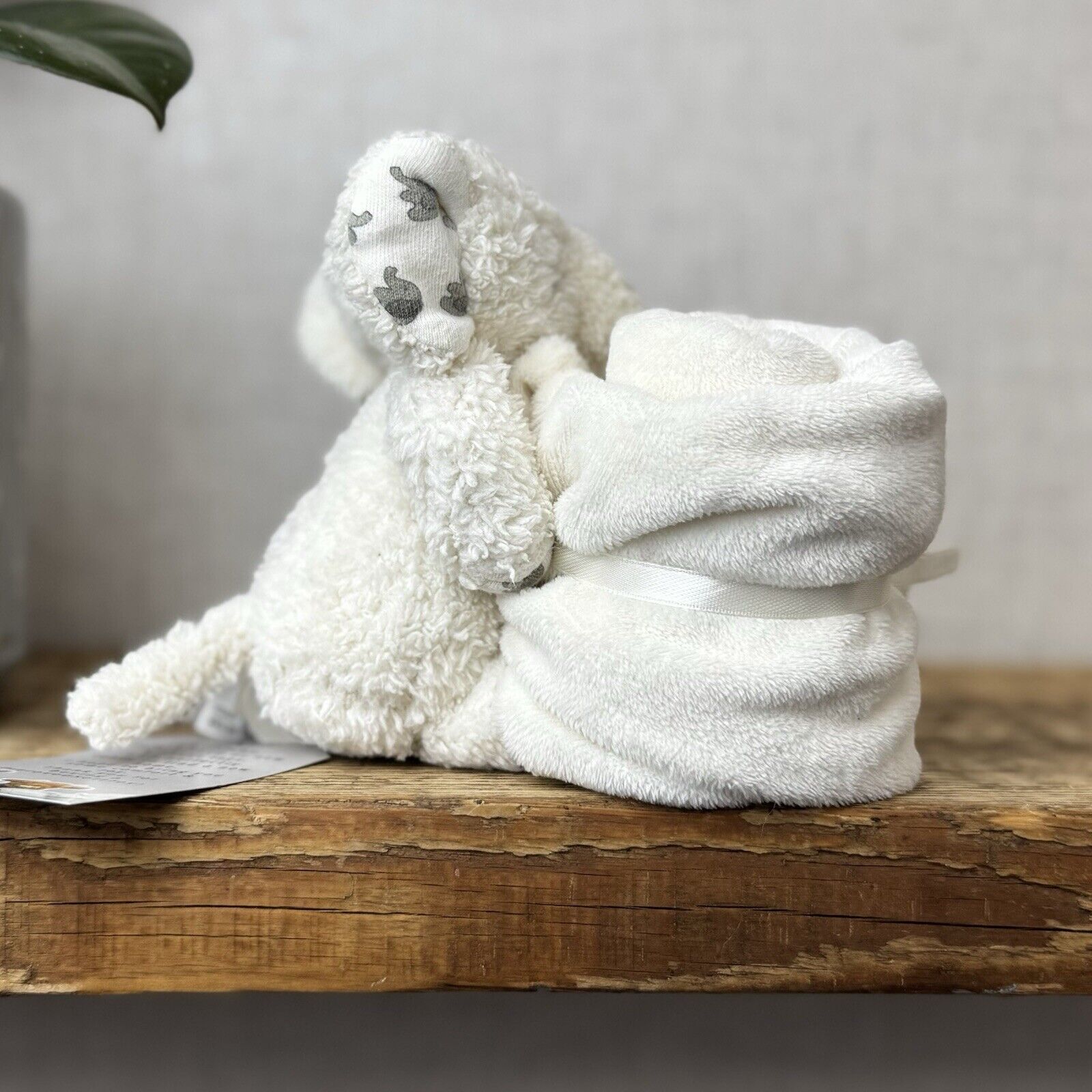 Jellycat Moonbeam Elephant Soother - White Nugget Elephant Soother Comforter