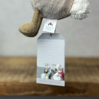 Jellycat Amuseabean Bunny - Small Cream Beanie Rabbit Animal Toy Retired 5”