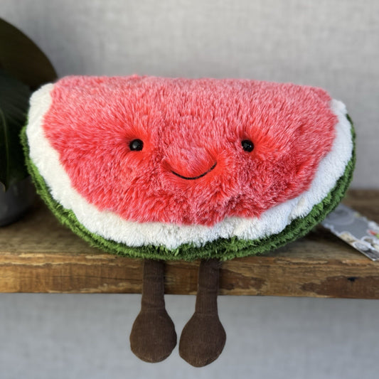 Jellycat Medium Amuseable Watermelon Slice - Fluffy Melon Soft Toy 11”