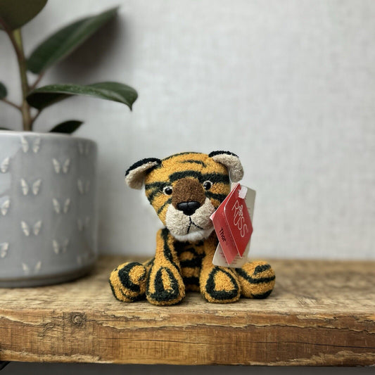 Russ Berrie Luv Pets - Tiger Thor - Small Tiny Beanie Cat Pocket Pal - Tagged 4”