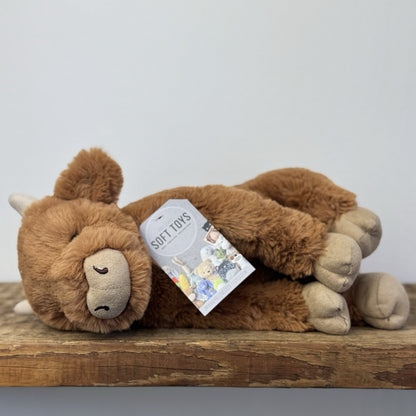 Jellycat Medium Callie Cow - Medium Brown Highland Cow Rare Retired 