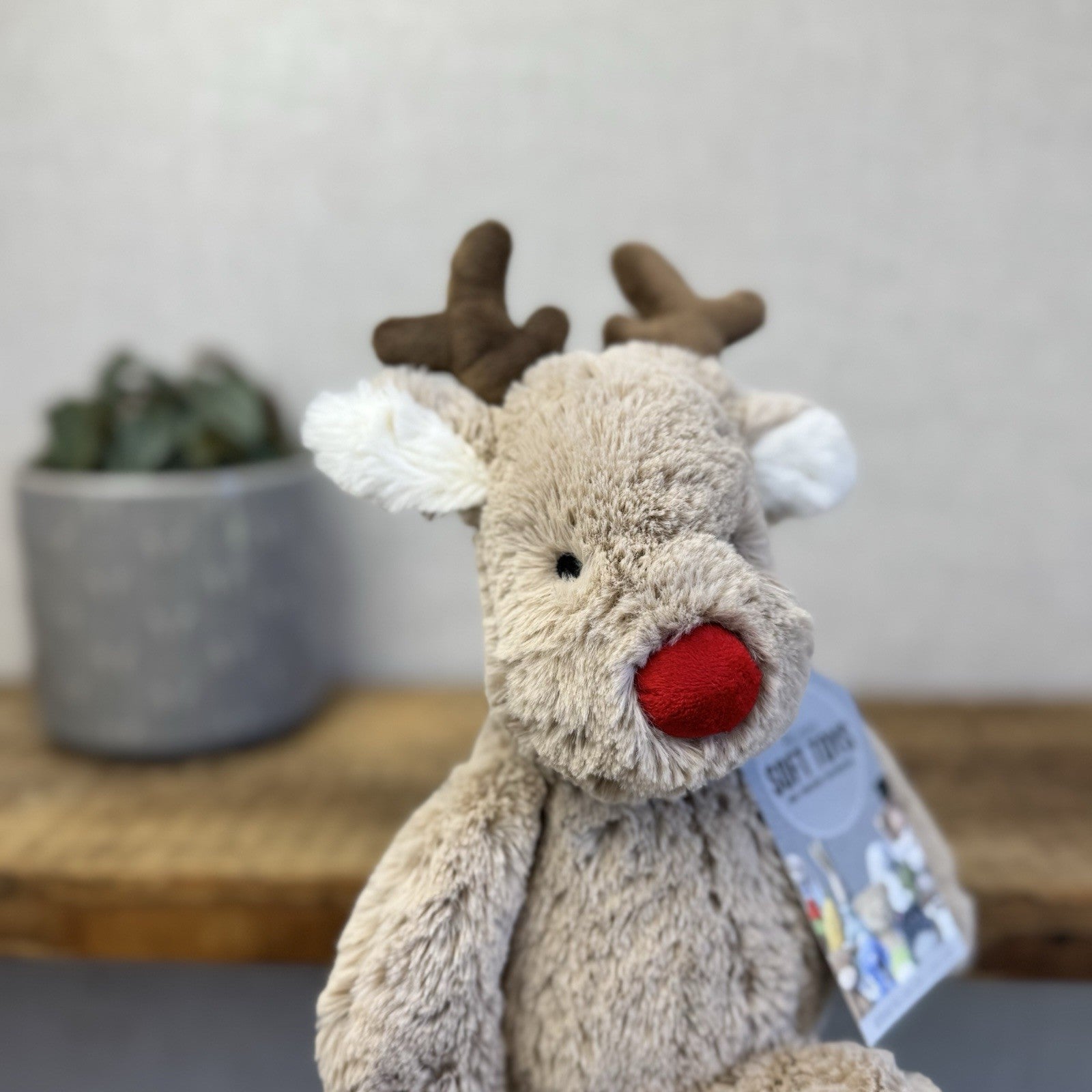 John Lewis X Jellycat Baby Reindeer Christmas Plush Teddy Beanie Winter Baby 12"