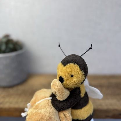 Jellycat Bashful Bee Soother - Bumble Bee Comforter Neutral Baby Gift NWOT 