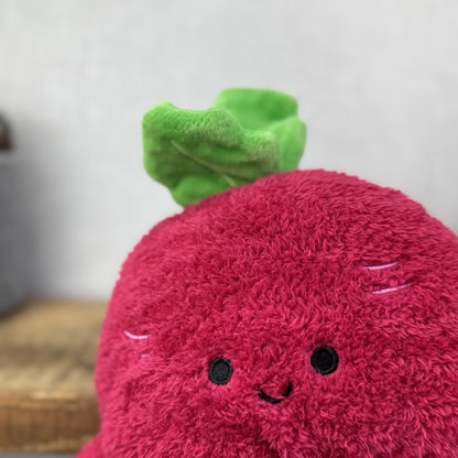 BumBumz RootBumz Ronnie Radish Plush Toy - Russ Beanie Vegetable Soft Toy NWT