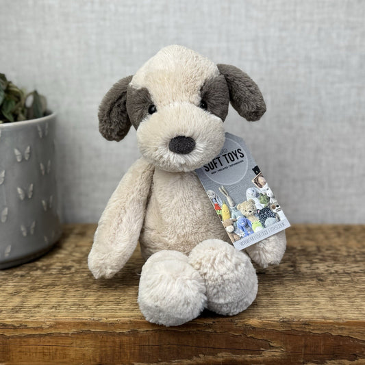 Jellycat Small Snugglet Barnaby Pup - Small Brown/Cream Dog Soft Retired 11"