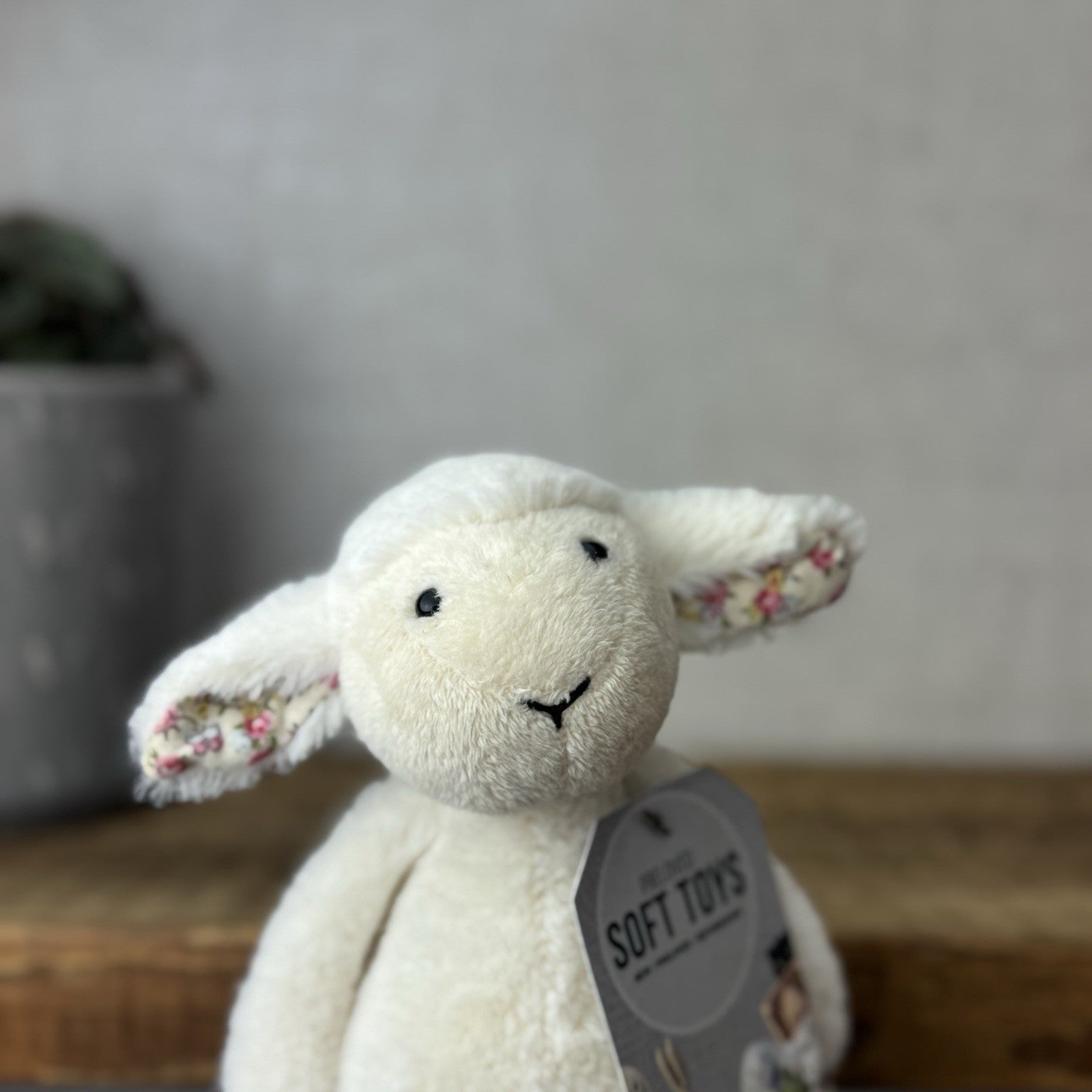 Jellycat Small Bashful Blossom Lamb Soft Toy Sheep Cream Floral Ears/feet 8”