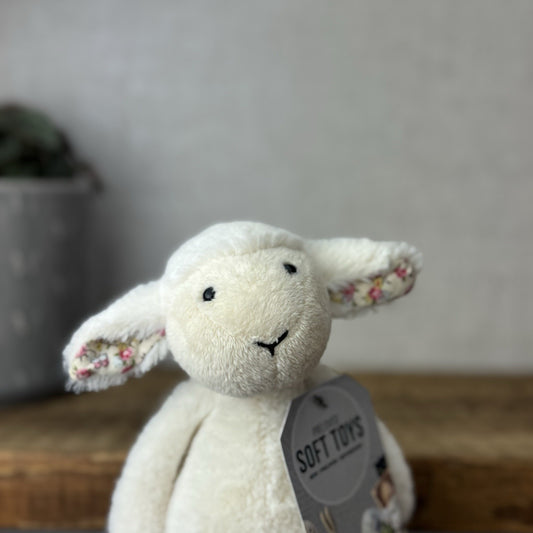 Jellycat Small Bashful Blossom Lamb Soft Toy Sheep Cream Floral Ears/feet 8”