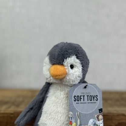 Jellycat Bashful Grey Bashful Penguin - Small Retired Grey  Penguin Beanie 8”