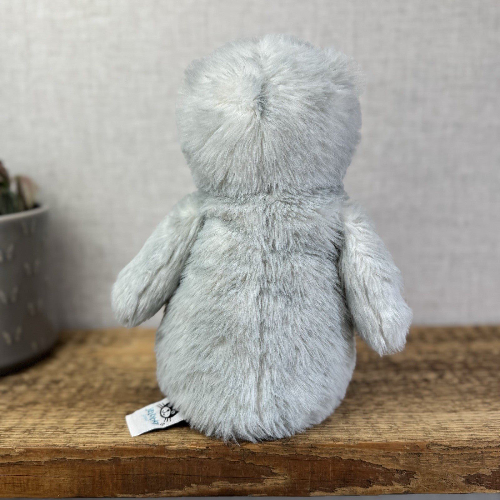 Jellycat Medium Bashful Owl Chick - Birch Grey Colouring Owl Soft Toy Medium 9"