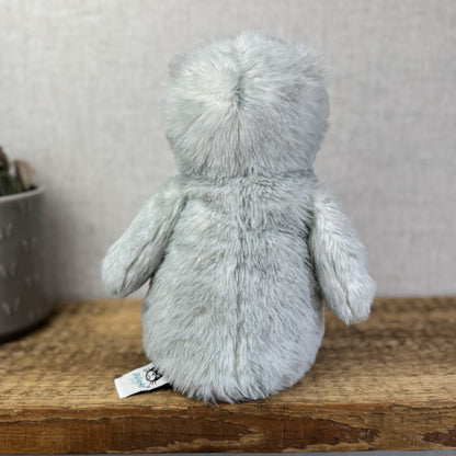 Jellycat Medium Bashful Owl Chick - Birch Grey Colouring Owl Soft Toy Medium 9"