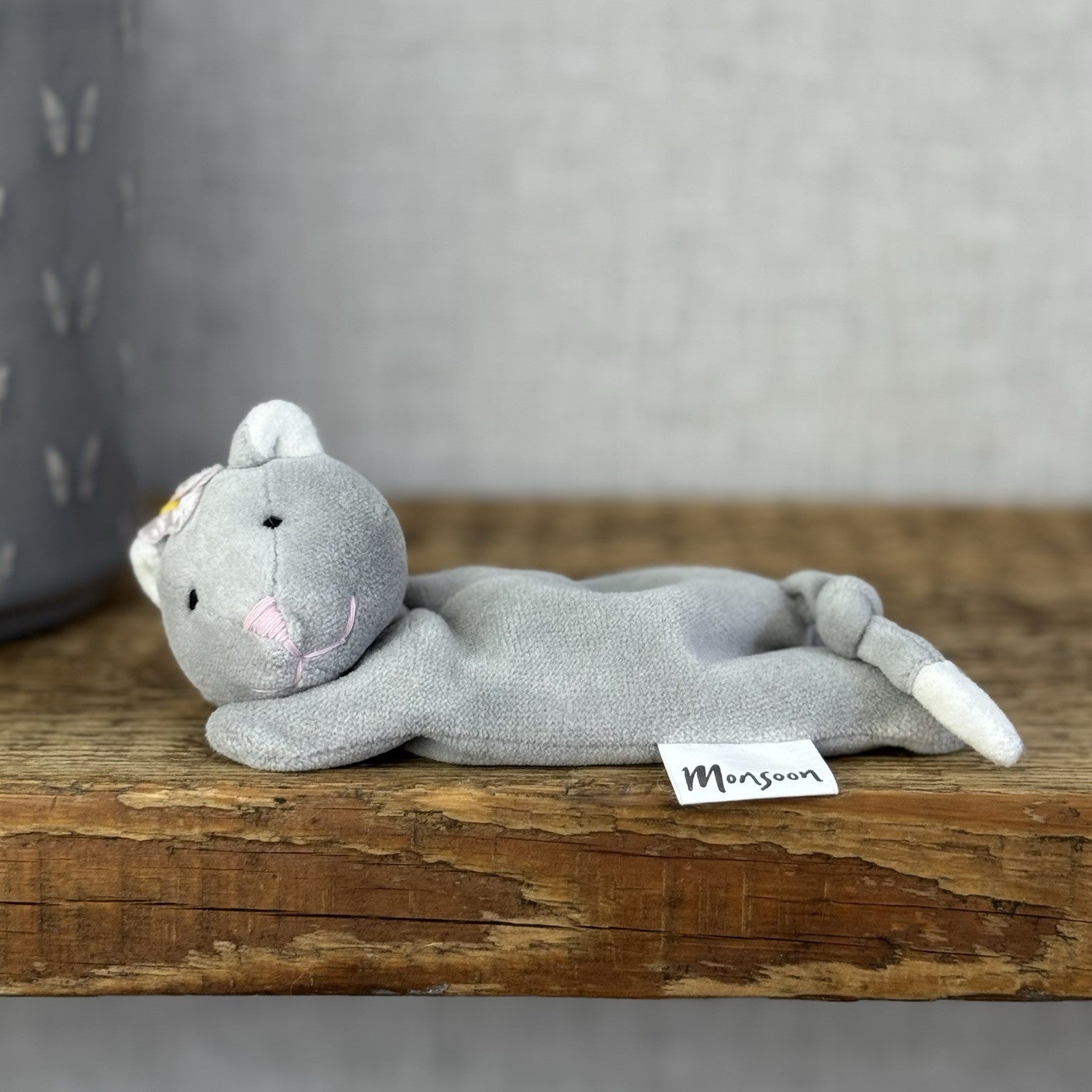 Monsoon Flower Flopsy Kitten (Jellycat Collaboration) Mini Cat Beanbag Plush 5”