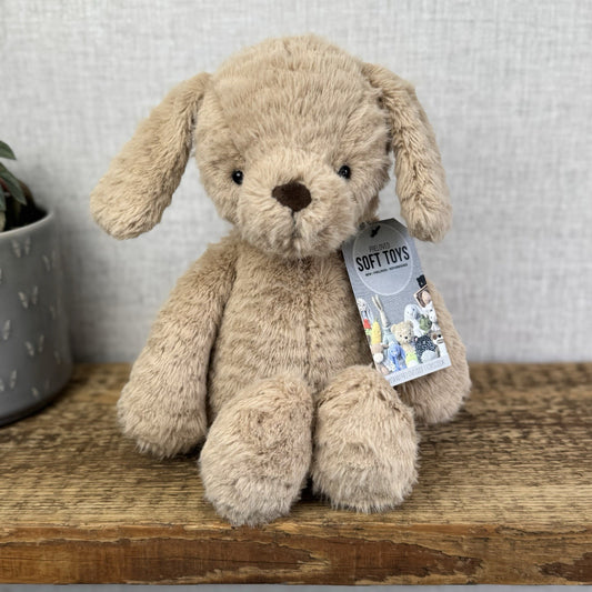 Jellycat Rolie Polie Puppy - Textured Beige Retired Puppy Soft Toy NWOT 12"