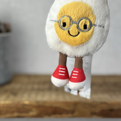 Jellycat Amuseable Geek Egg - Egg In Glasses & Sneakers Soft Toy Mini 5”