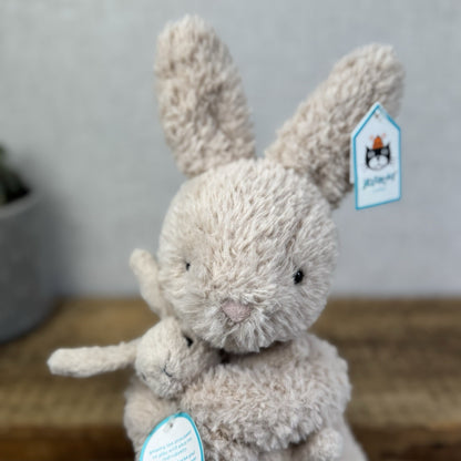 Jellycat Huddles Bunny - Mummy Rabbit & Baby Plush Retired Medium With Tags 10"