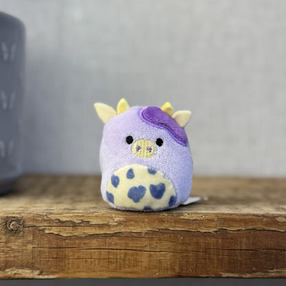 Squishmallow Squishville - Bubba The Cow - Purple Tiny Squish Cow Collectible