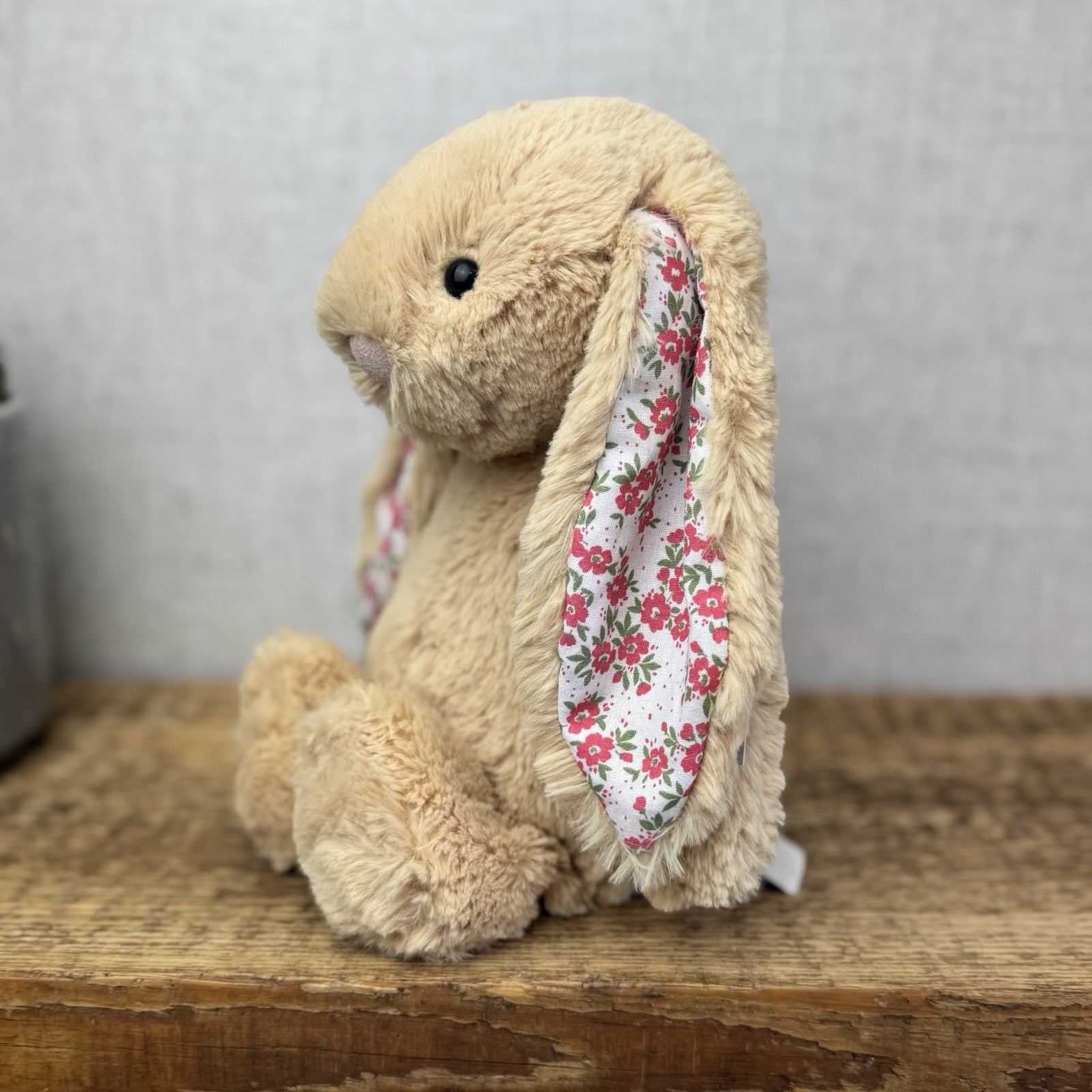 Jellycat Medium Bashful Honey “Blossom” - Rare Medium Honey With Custom Ears 12”