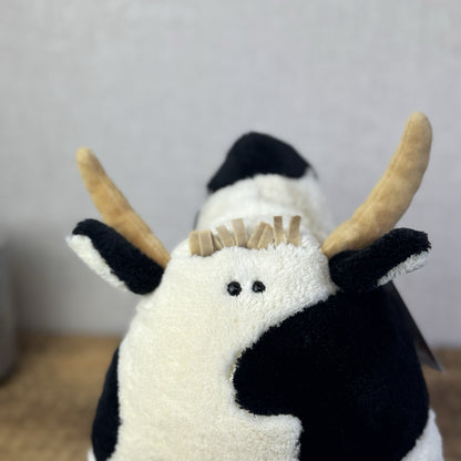 Jellycat Scallywag Cow - Large Head Cow Soft Toy Vintage Retired Quirky 10"