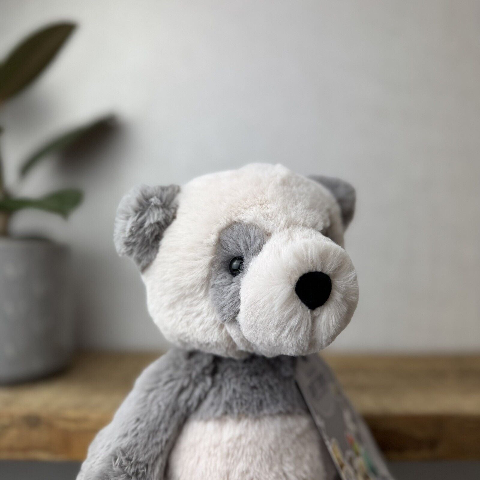 Jellycat Medium Buckley Panda - Snugglet Panda - Grey & White Beanie Panda 14”