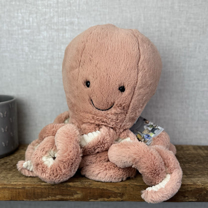 Jellycat Large Odell Octopus - Peach Large Octopus Beanie Retired Pink 20” NWOT