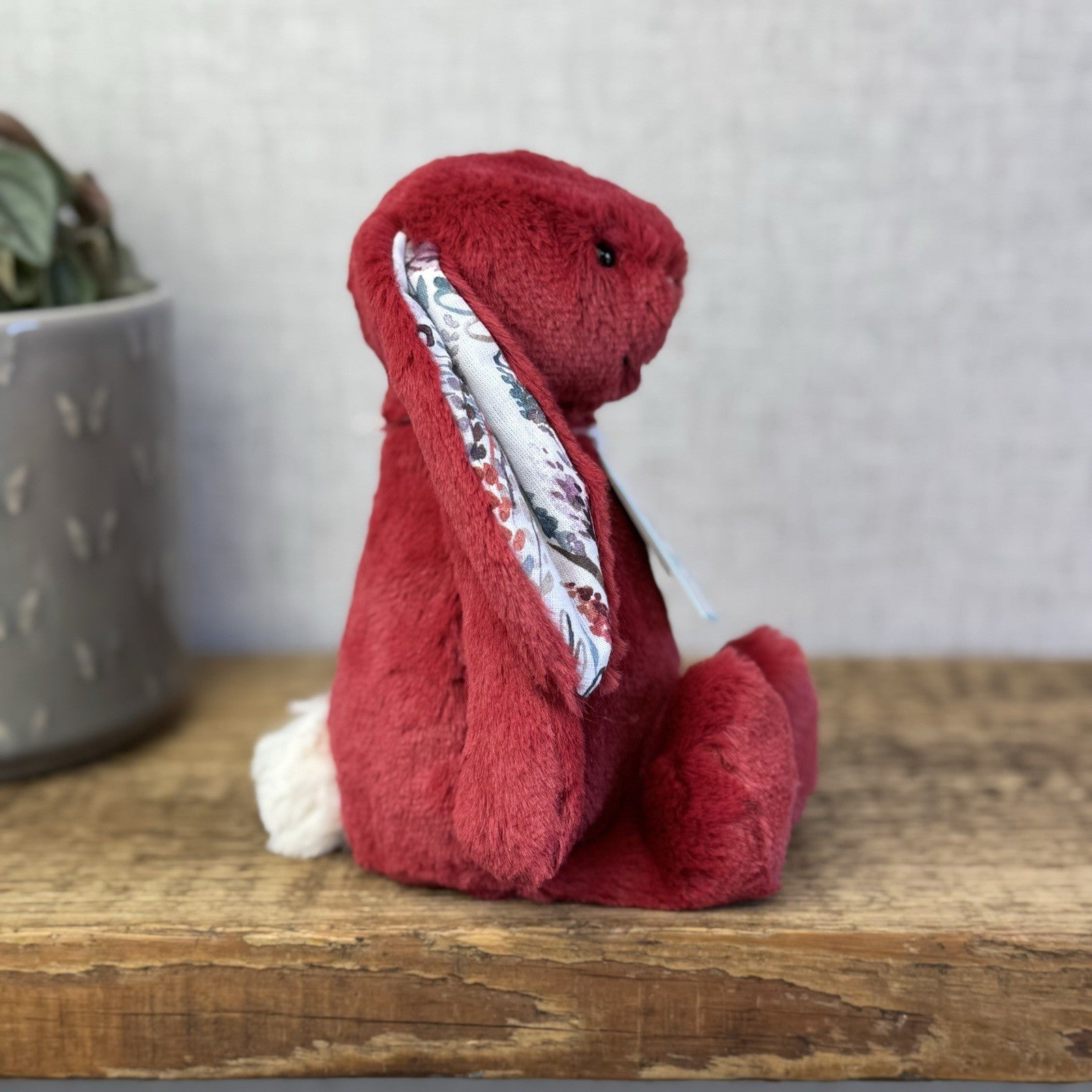 Jellycat Little Bashful Redcurrant Bunny Custom - Blossom Bunny Red Small NWT 8"