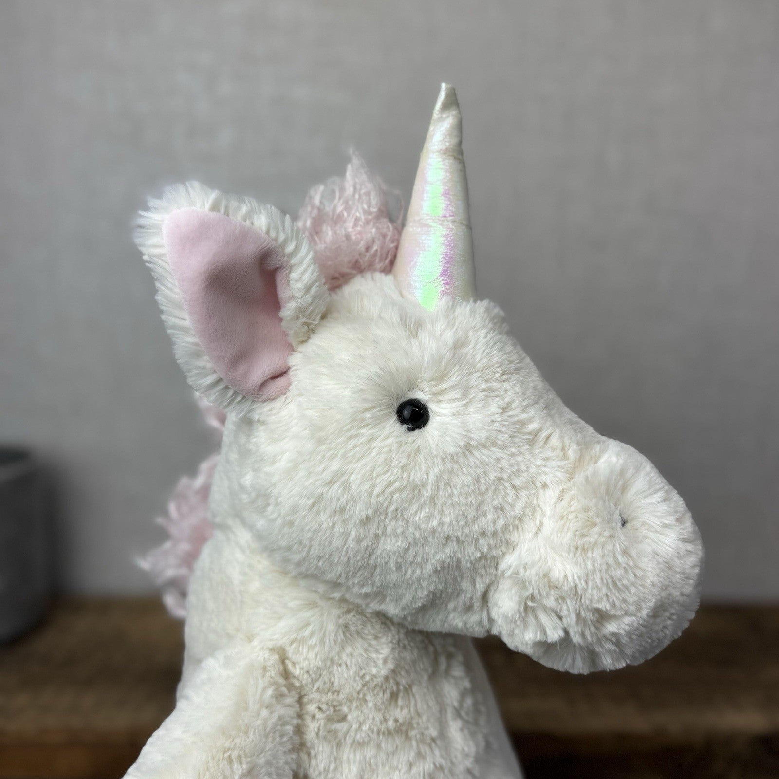 Jellycat Huge Bashful Unicorn - Huge White/Pink Retired Unicorn Soft Beanie 22"