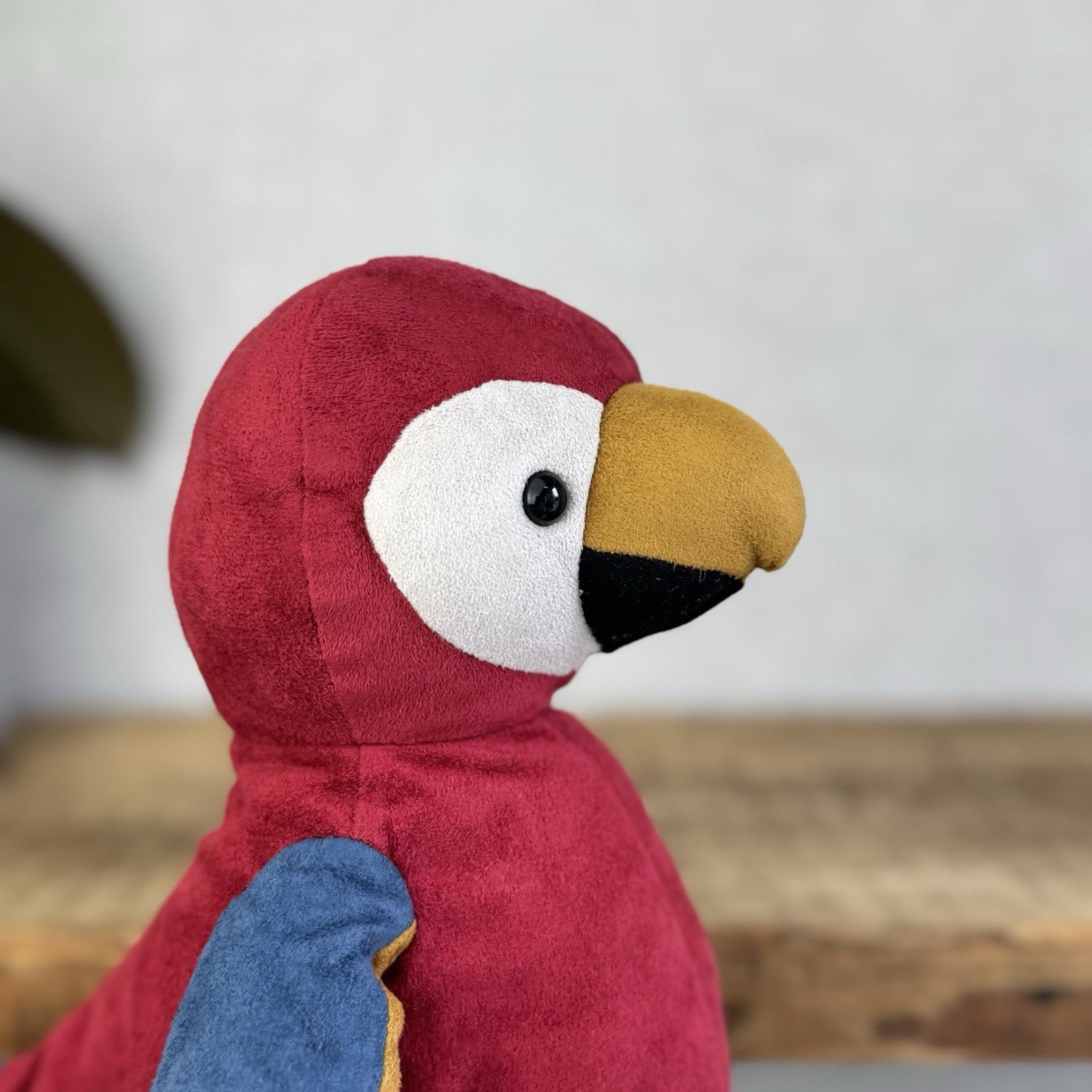 Jellycat Belby Parrot - Red/Blue Suede Parrot Wild Bird Beanie Retired Soft Toy 