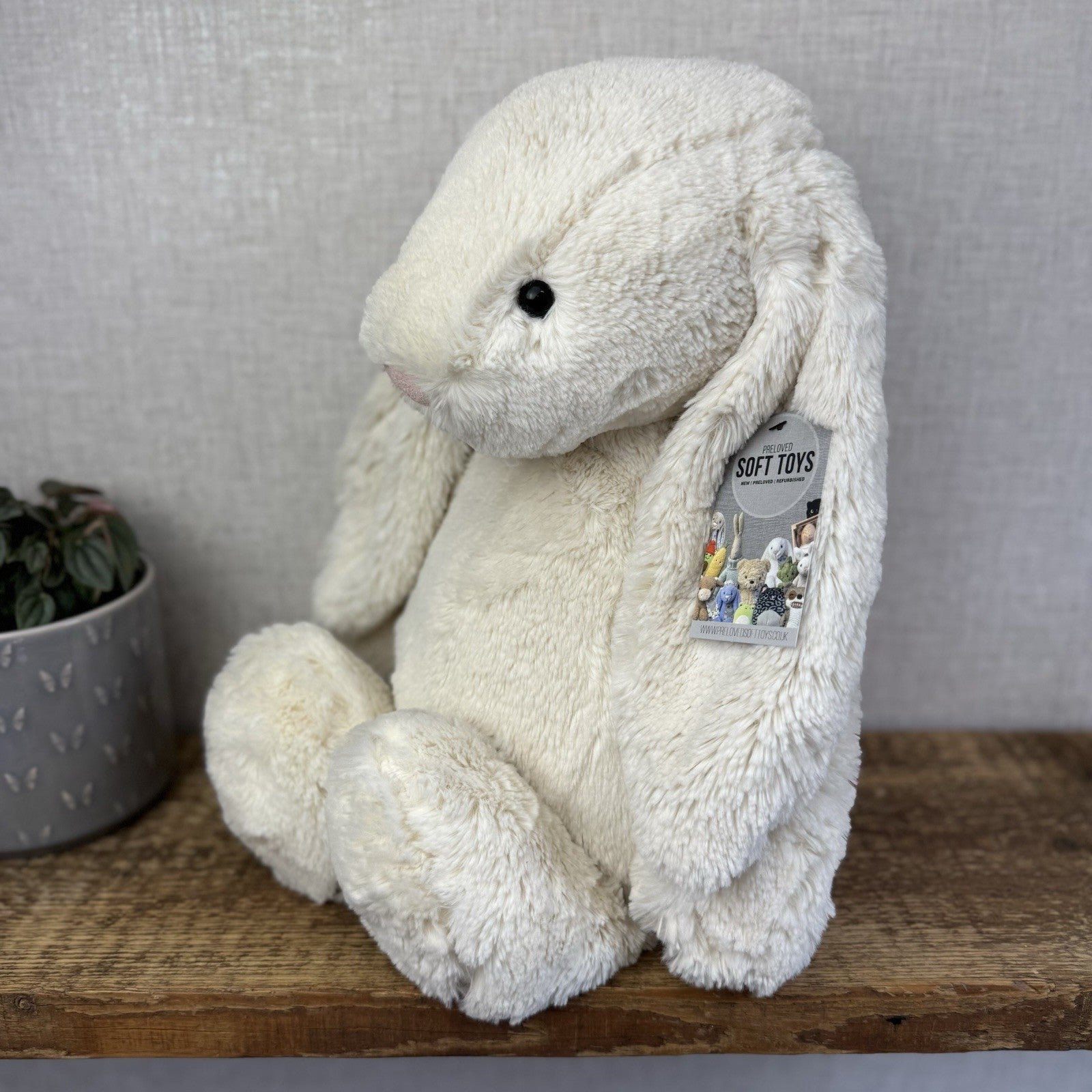 Jellycat Huge Bashful Cream Bunny - Large Off White Bunny - Big Rabbit Toy 50cm
