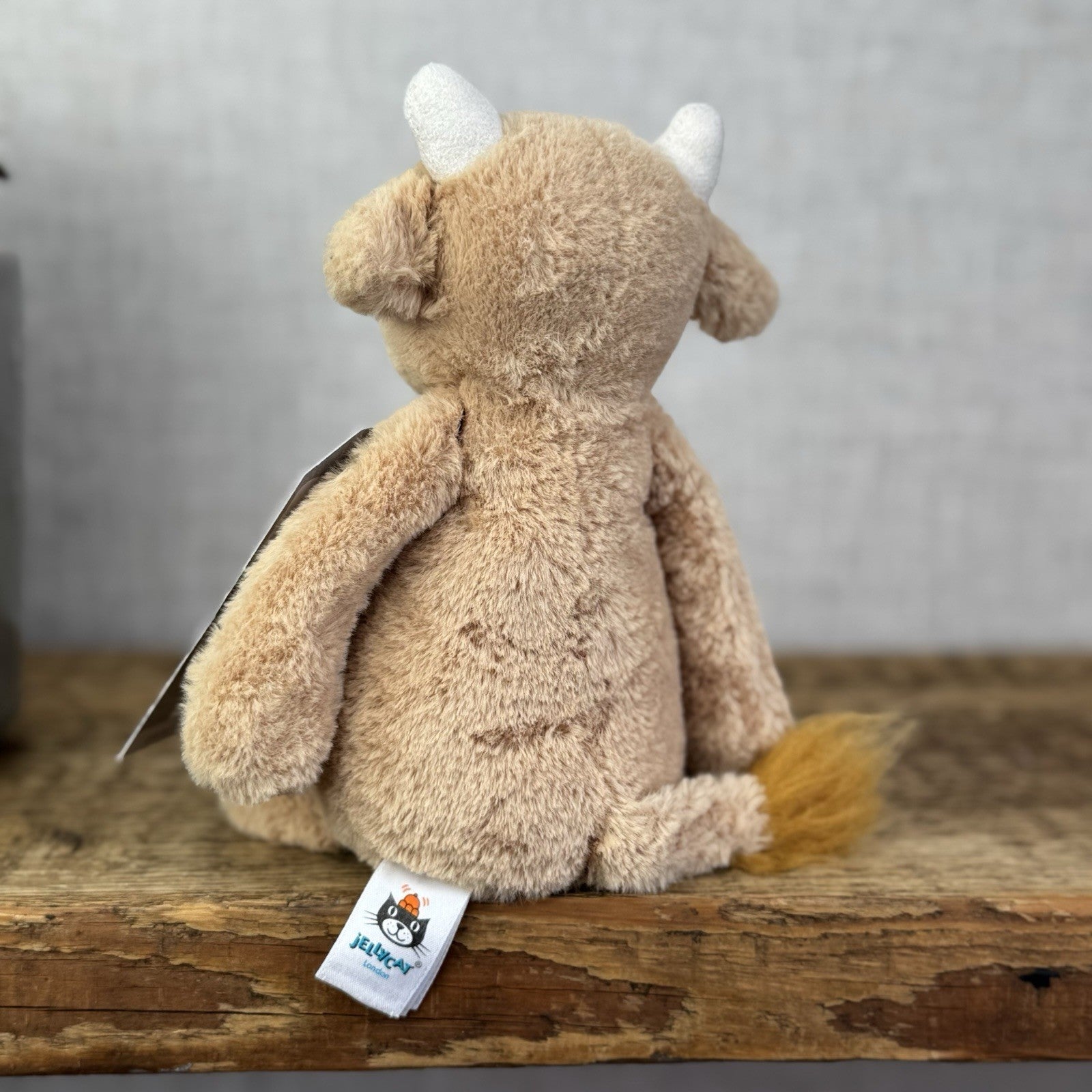 Jellycat Bashful Cow - Tan Golden Brown Cow Small Calf Soft Toy Retired 18"