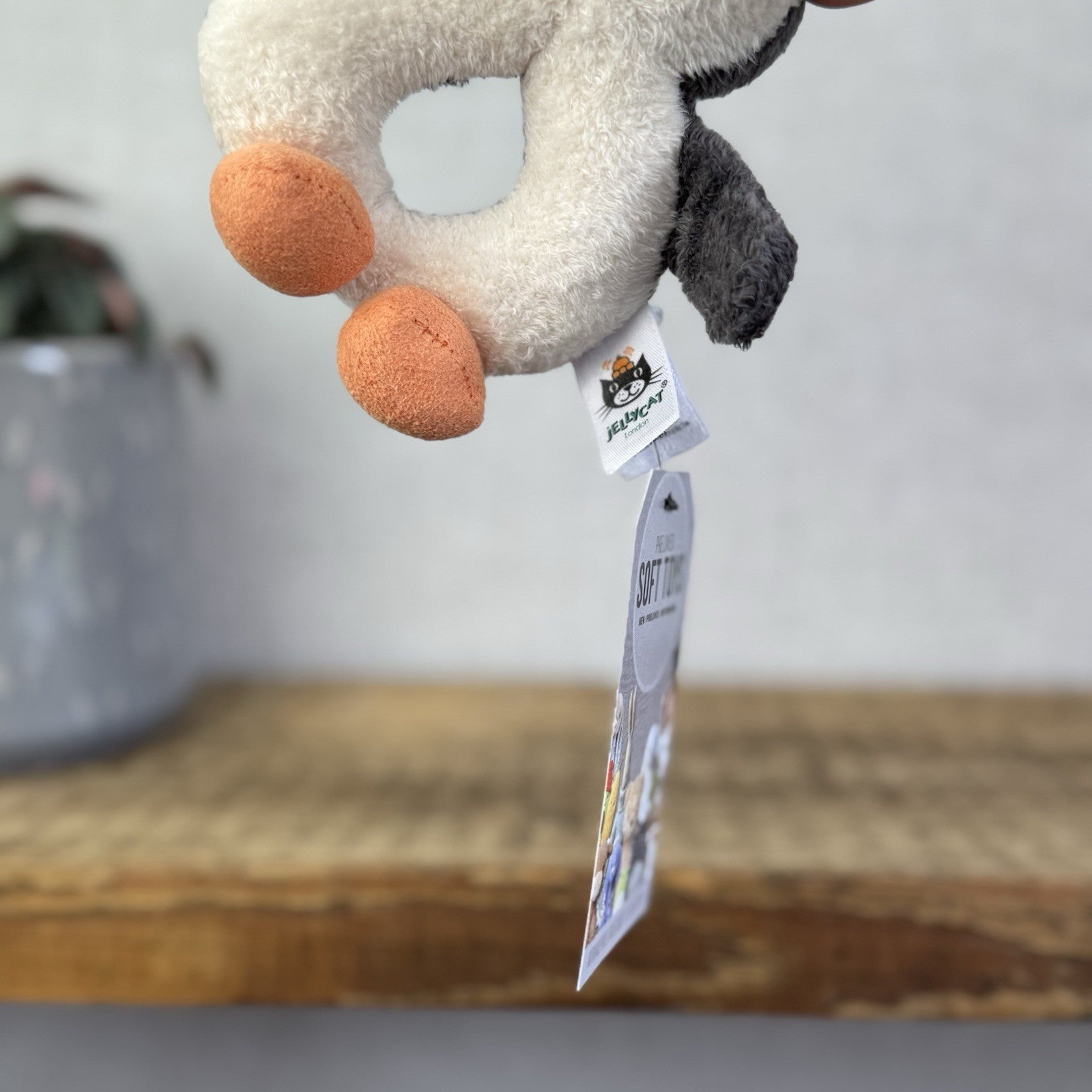 Jellycat Pippet Penguin Rattle Ring - Retired Baby Rattle Plush Toy 5"
