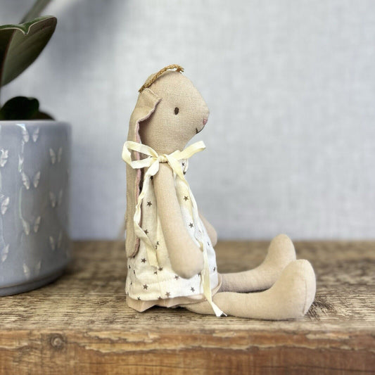 Maileg Mini Bunny Angel Gabriella 2016 - Beige Bunny White Angel Hard To Find