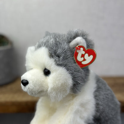 TY Dakota Husky Dog Classic Beanie Babies Soft Toy Pristine New With Tags 10"
