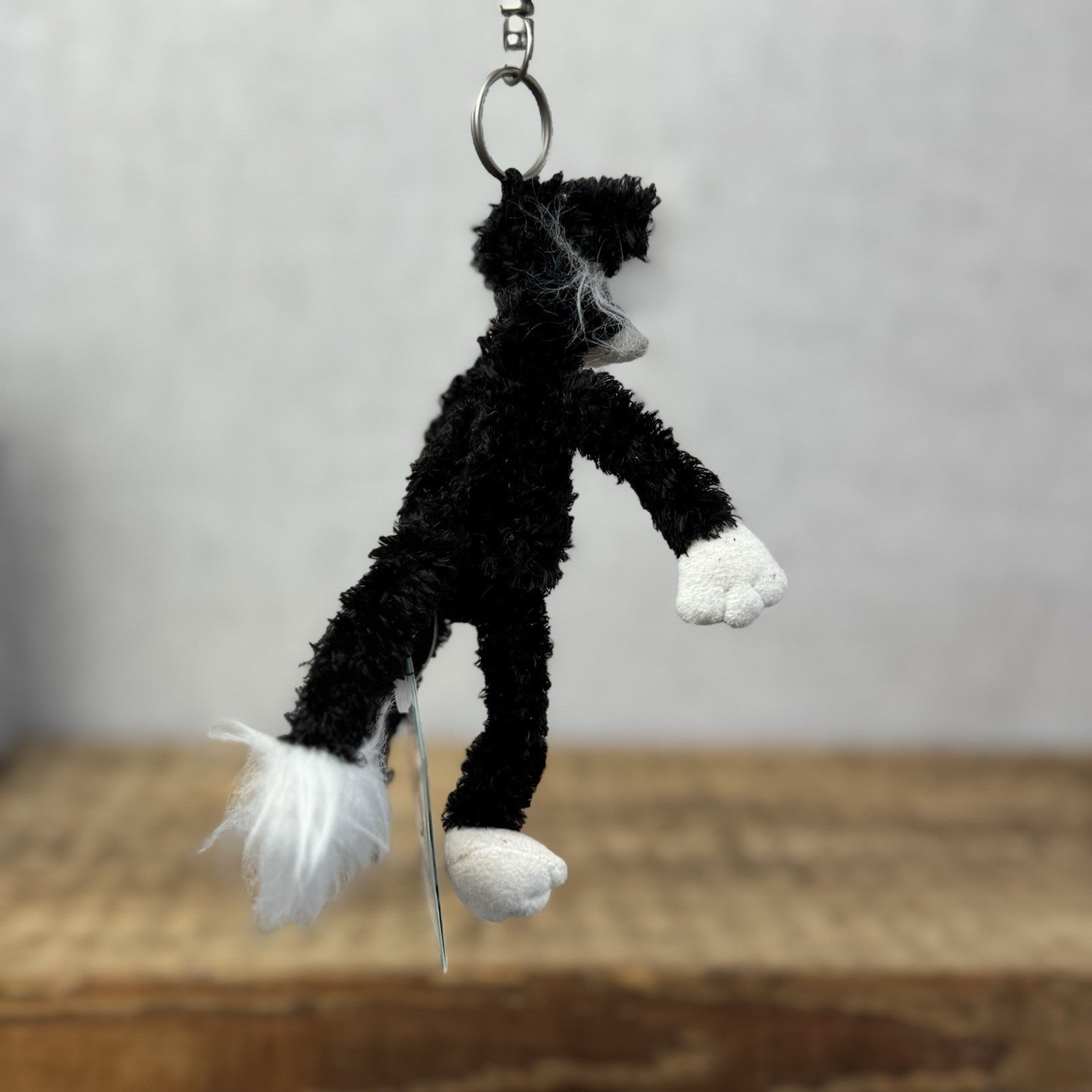 Jellycat Dodger The Alley Cat Keyring- Rare Vintage Jellycat Miniature With Tags