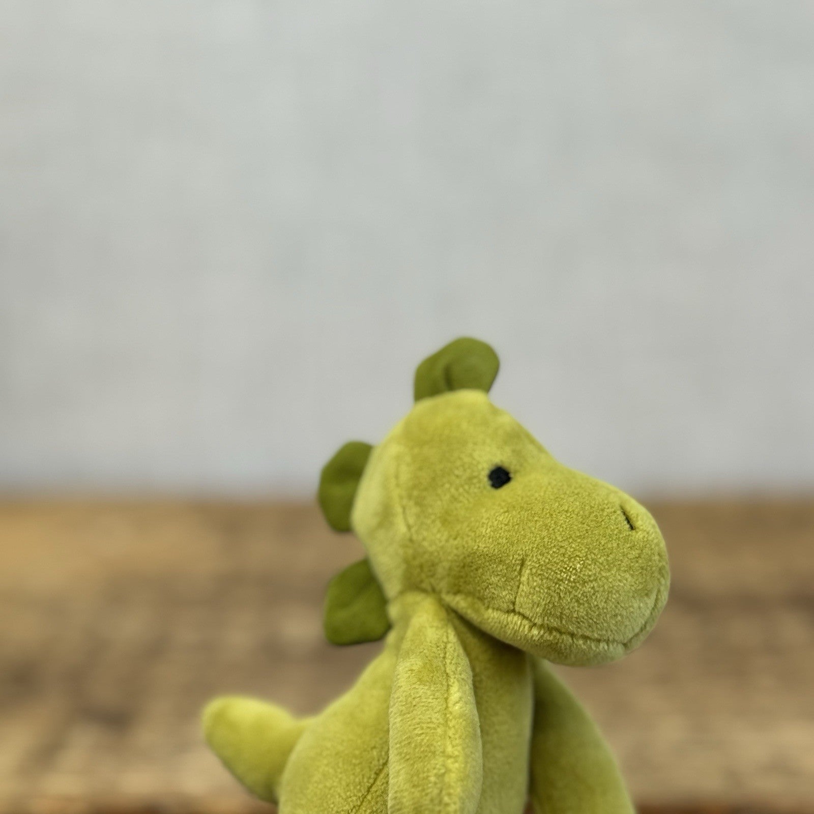 Jellycat My First Dinosaur Rattle - Small Velour Green Rattle Beanie Retired 8"