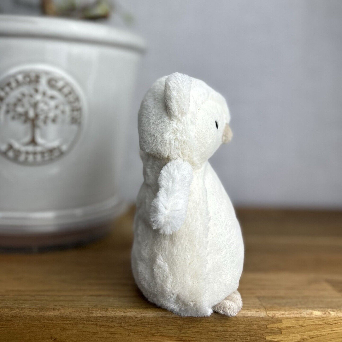 Jellycat Bashful Snowy Owl Rattle - Small Bashful White Owl Rattle - 6” Beanie