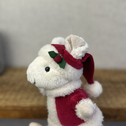 Jellycat Merry Mouse - Mouse In Santa Outfit Retired Christmas Mouse 8"