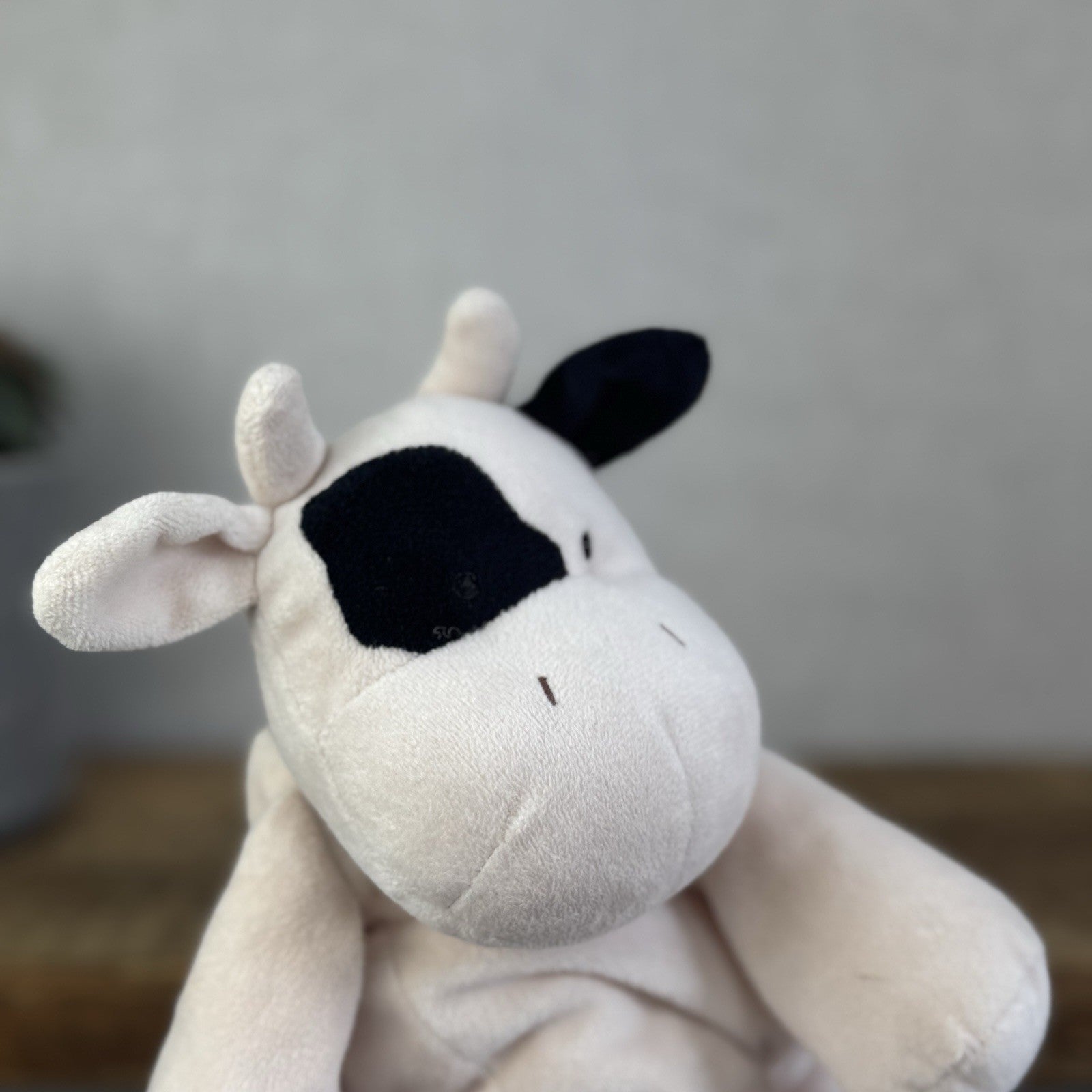 Jellycat Dozy Dou Cow - Floppy Beanie Cow Plush Retired Cream/Black 12"