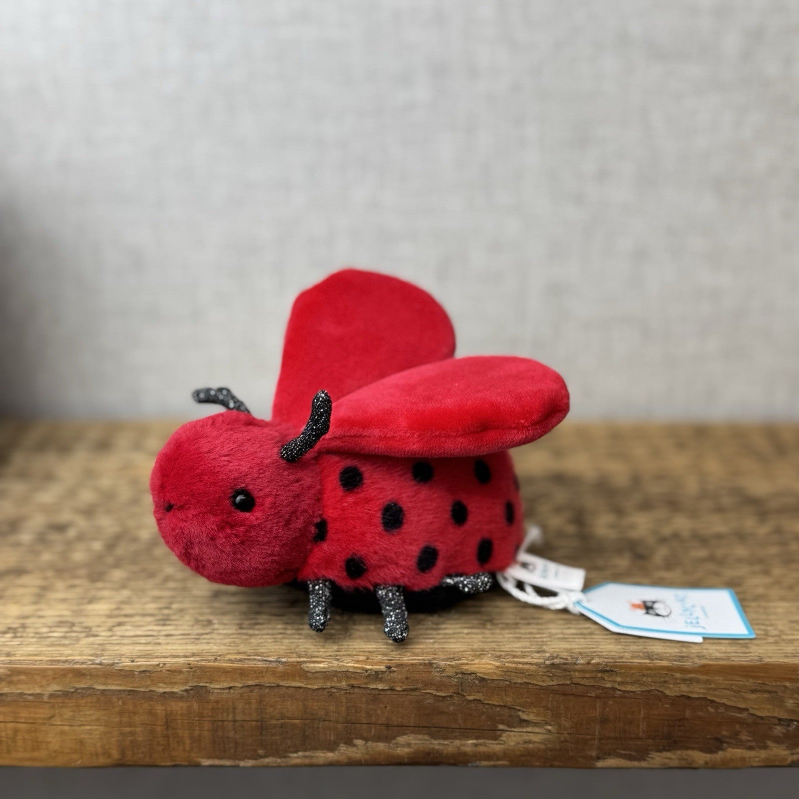 Jellycat Loulou Love Bug - Mini Ladybird Soft Toy Beanie Plush New With Tags 5"