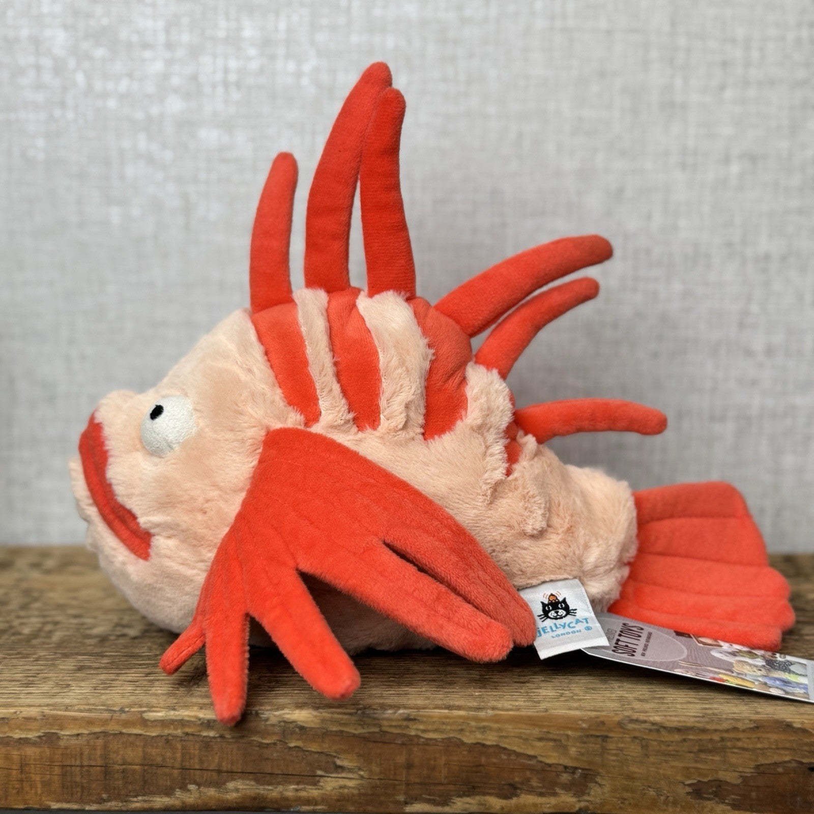 Jellycat Lois Lionfish - Retired Orange Fish Soft Toy Beanie Plush Tropical Fish