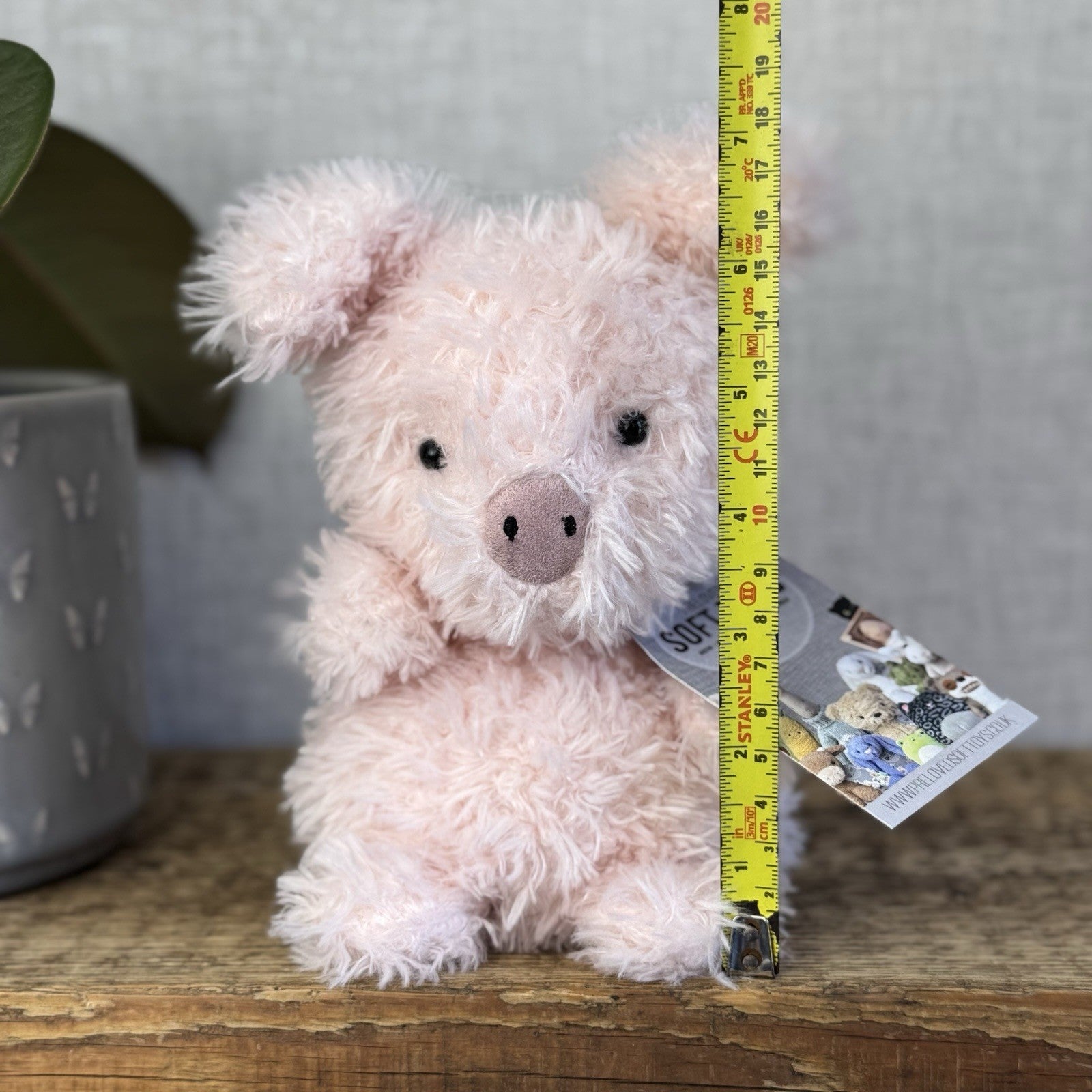 Jellycat Little Pig - Fluffy Pink Piglet Soft Toy Small Curly Fur Retired 7"
