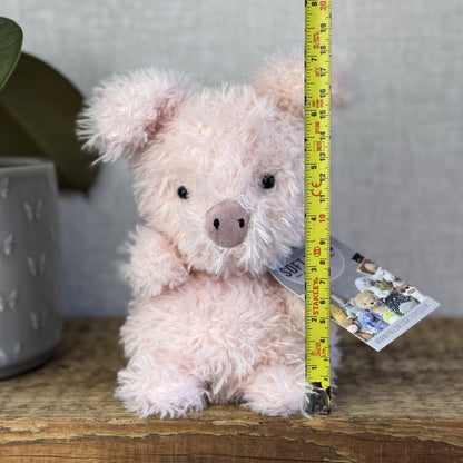 Jellycat Little Pig - Fluffy Pink Piglet Soft Toy Small Curly Fur Retired 7"