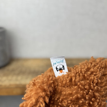 Jellycat Cooper Doodle Dog - Bronze Curly Haired Poodle Dog Beanie 10"