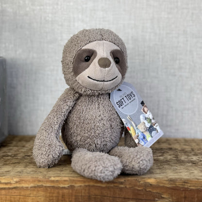 Jellycat Woogie Sloth - Small Grey Beanie Sloth Plush Rare Collectible Cute 10”