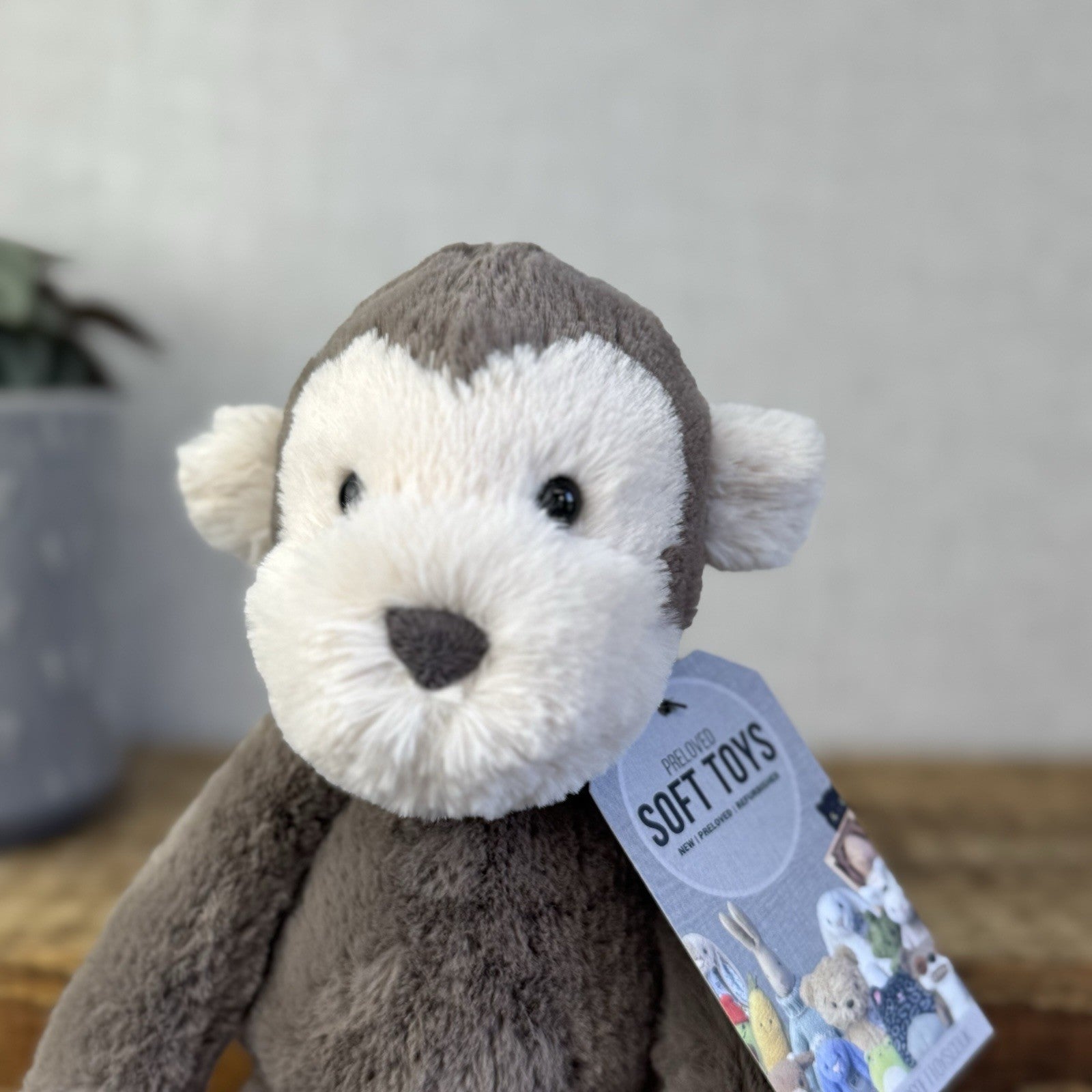 Jellycat Small Snugglet Brodie Monkey - Small Brown Monkey Soft Retired 11"
