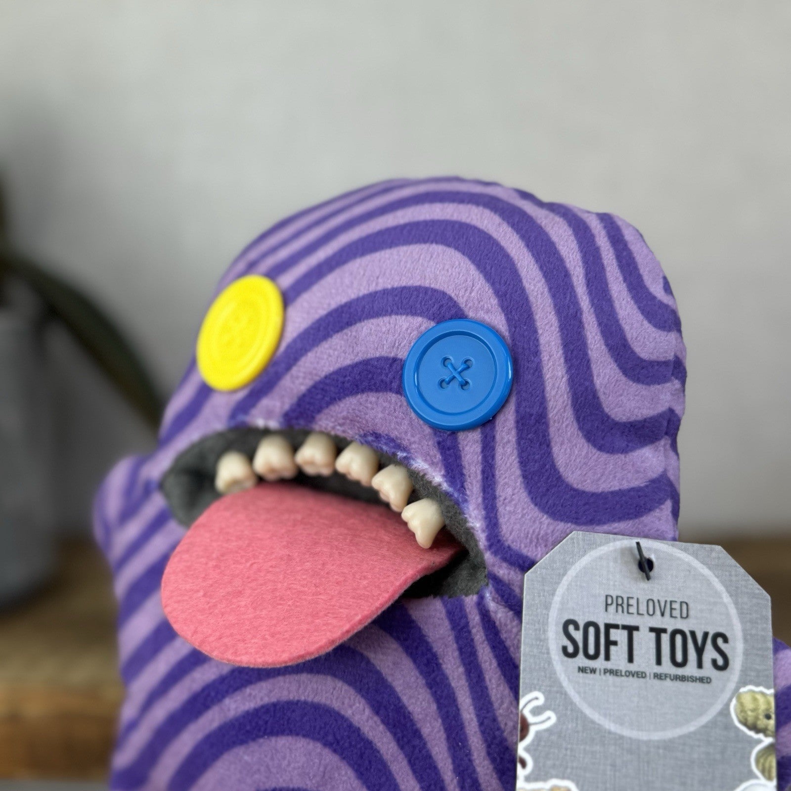 Fuggler Oogah Boogah Purple Stripe Smooth Soft Fuggler Soft Toy Plush