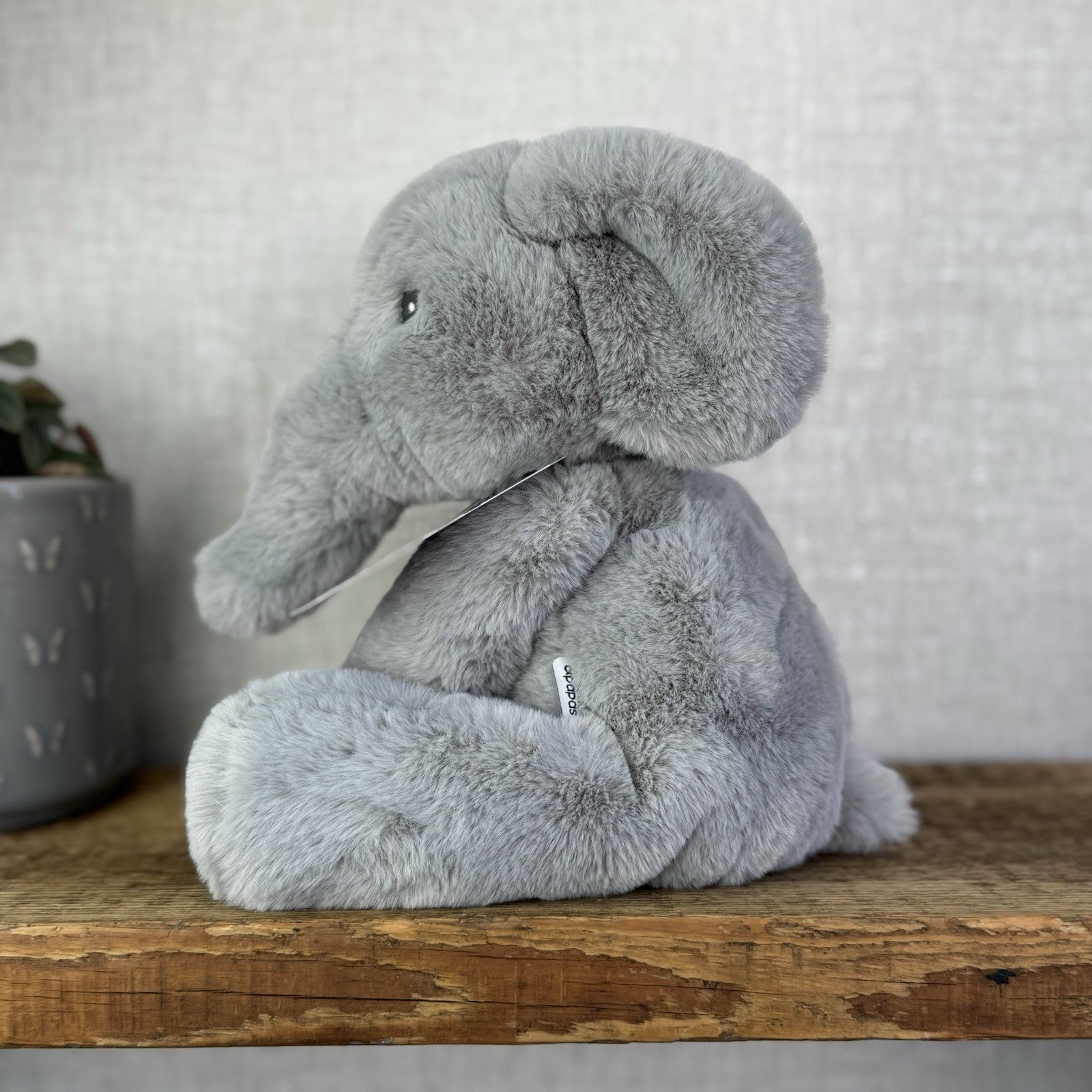 Mamas & Papas Archie Elephant Grey Soft Toy Plush - Welcome To The World 12”