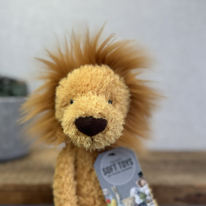 Jellycat Wild Thing Lion - Light Yellow Curly Long Legs Wild Cat Beanie Plush
