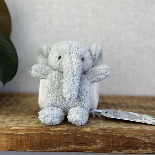 Jellycat Nugget Elephant Roll Up Comforter - Grey Elephant Comfort Blanket Baby 